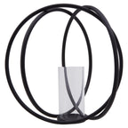 Large Matte Black Finish Candle Holder