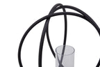 Large Matte Black Finish Candle Holder
