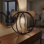 Large Matte Black Finish Candle Holder