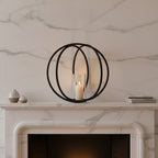 Large Matte Black Finish Candle Holder