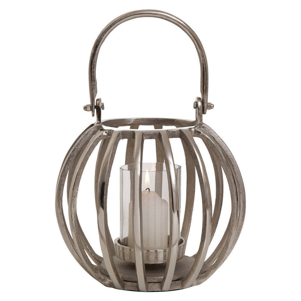 Small Silver Finish Compact Lantern