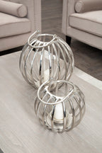 Small Silver Finish Compact Lantern