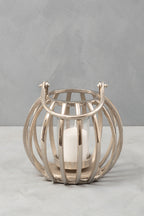 Small Silver Finish Compact Lantern