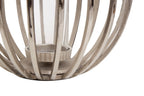 Large Silver Finish Textured Lantern
