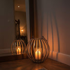 Large Silver Finish Textured Lantern