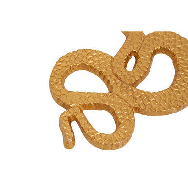 Gold Set of 4 Coasters with Holder