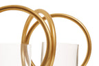 Small Gold Finish Double Candle Holder