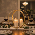 Medium Gold Finish Double Candle Holder
