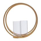 Large Gold Finish Double Candle Holder