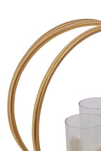 Large Gold Finish Double Candle Holder