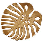Monstera Small Gold Finish Leaf Dish