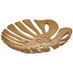 Monstera Small Gold Finish Leaf Dish