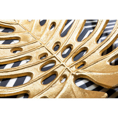 Monstera Small Gold Finish Leaf Dish