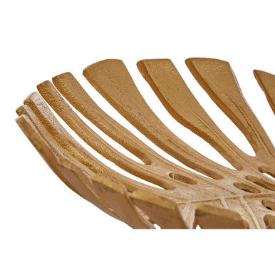 Monstera Small Gold Finish Leaf Dish