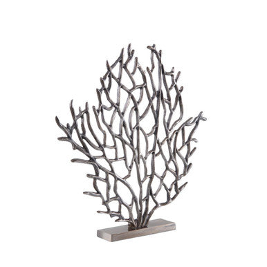 Small Black Nickel Finish Coral Sculpture