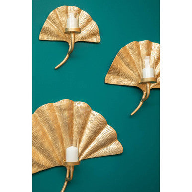 Ginkgo Medium Wall Sconce Candle Holder