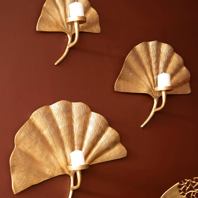 Ginkgo Medium Wall Sconce Candle Holder