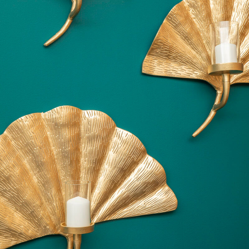 Ginkgo Large Wall Sconce Candle Holder