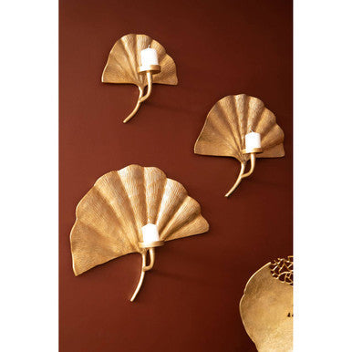 Ginkgo Large Wall Sconce Candle Holder