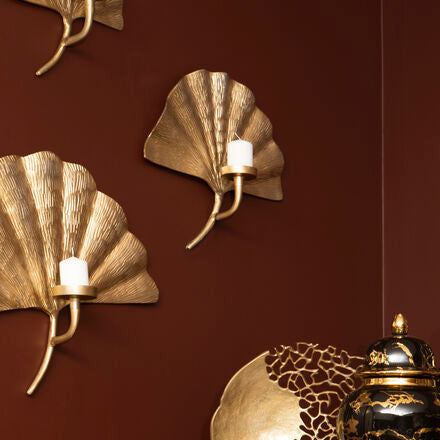 Ginkgo Large Wall Sconce Candle Holder