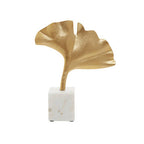 Gold Finish Ginkgo Sculpture