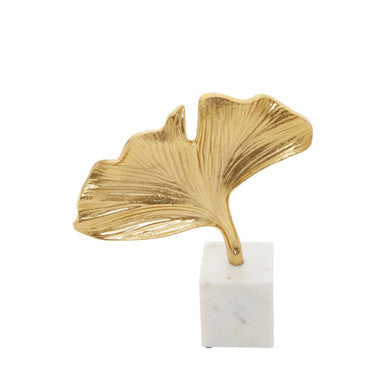Gold Finish Ginkgo Sculpture