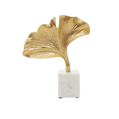 Gold Finish Ginkgo Sculpture
