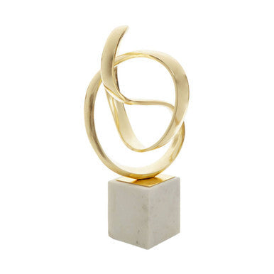 Gold Finish Knot Sculpture