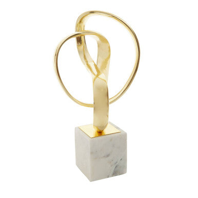 Gold Finish Knot Sculpture