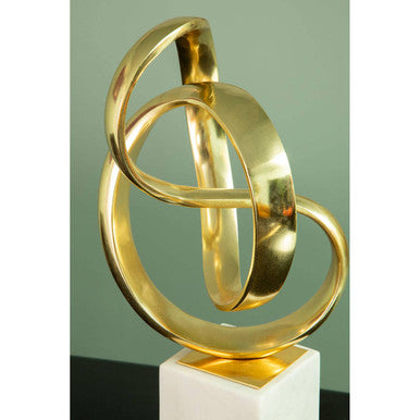 Gold Finish Knot Sculpture