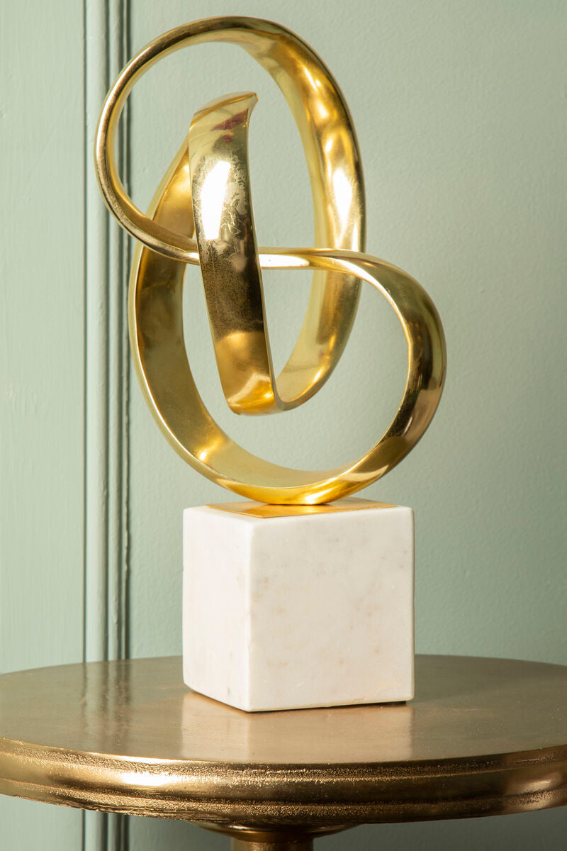 Gold Finish Knot Sculpture