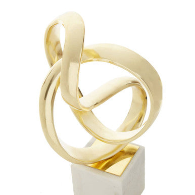 Gold Finish Knot Sculpture