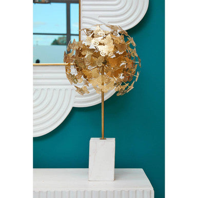 Gold Finish Butterfly Sculpture | Mirano
