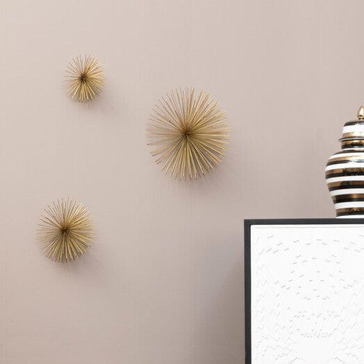 Set of 3 Gold Finish Starburst Wall Decor