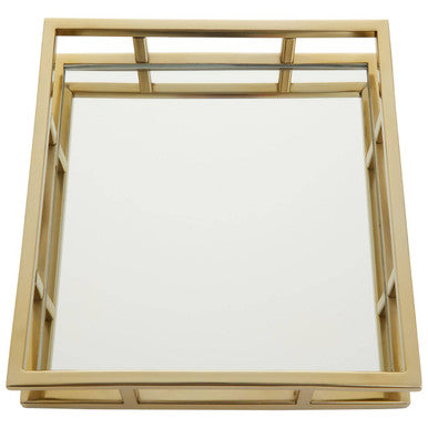 Square Gold Finish Tray