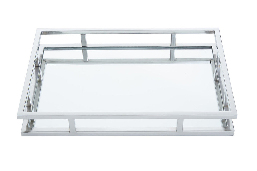 Rectangular Silver Finish Tray