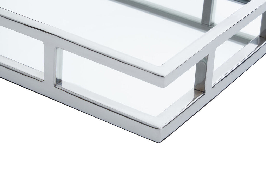 Rectangular Silver Finish Tray