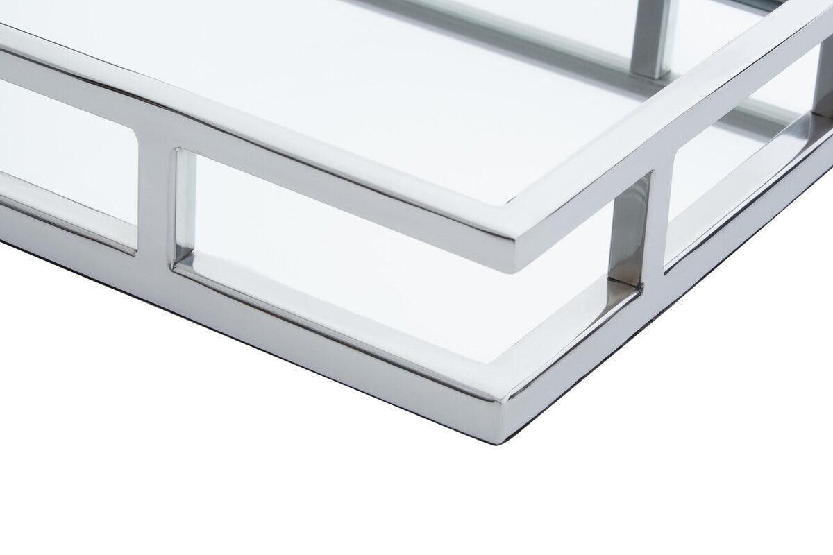 Rectangular Silver Finish Tray