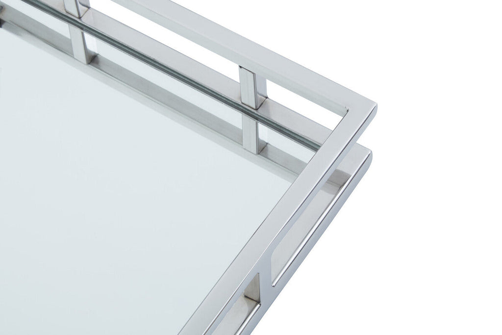 Rectangular Silver Finish Tray