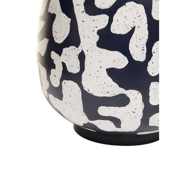 Blue Abstract Earthenware Vase