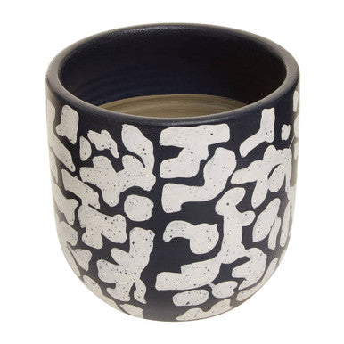 Blue Abstract Earthenware Planter