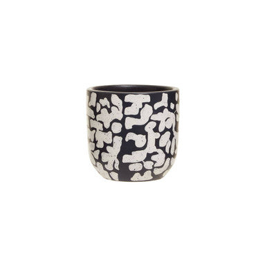 Blue Abstract Earthenware Planter
