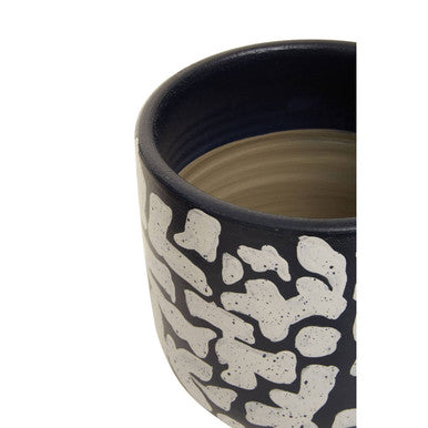 Blue Abstract Earthenware Planter