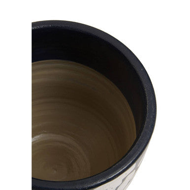Blue Abstract Earthenware Planter