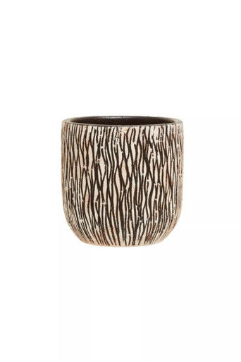 Black and White Earthenware Planter