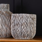 Black and White Earthenware Planter