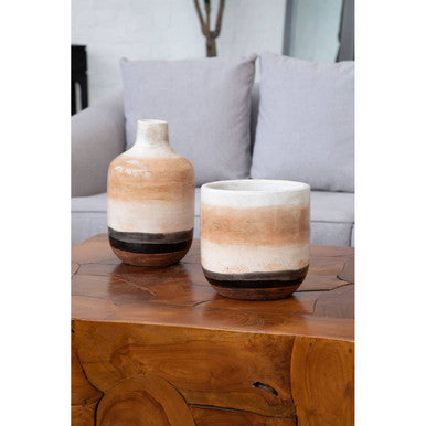 Natural Ombre Earthenware Planter