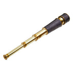 Brass and Black Leather Effect Tapered Telescope