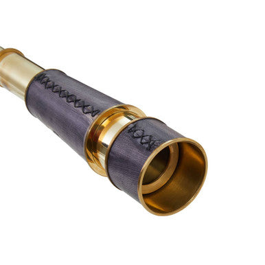 Brass and Black Leather Effect Tapered Telescope