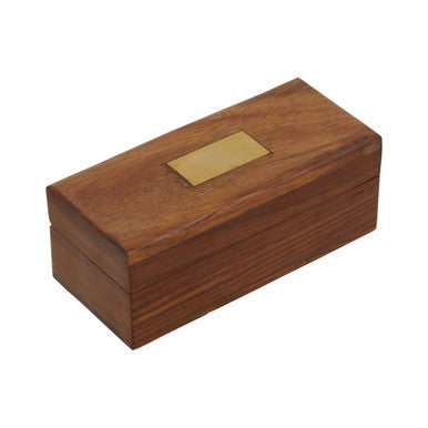 Brown Leather Effect Telescope with Wooden Box
